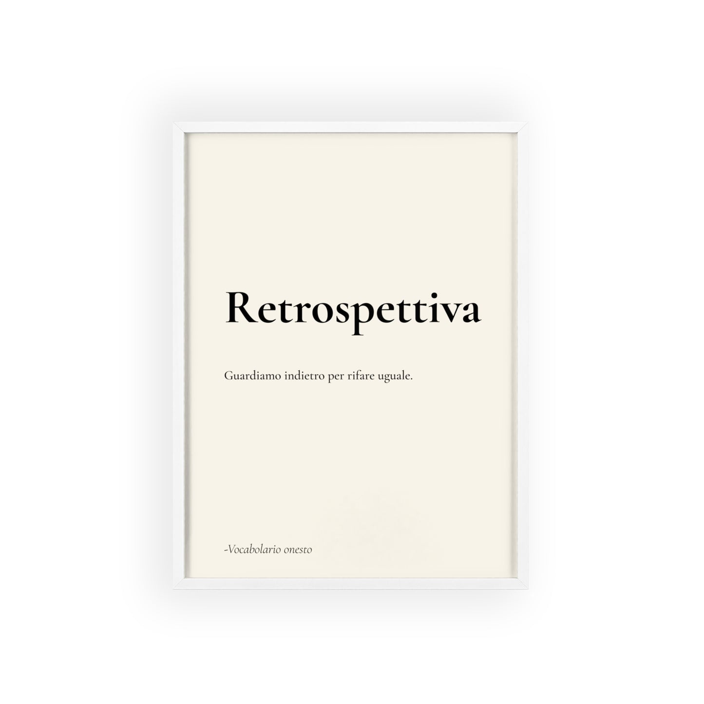 Retrospettiva | Vocabolario onesto