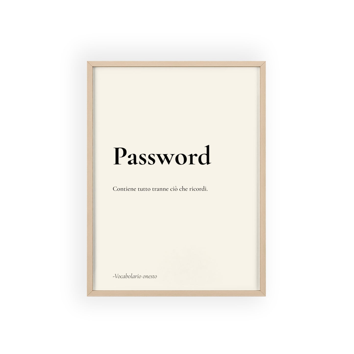 Password | Vocabolario onesto