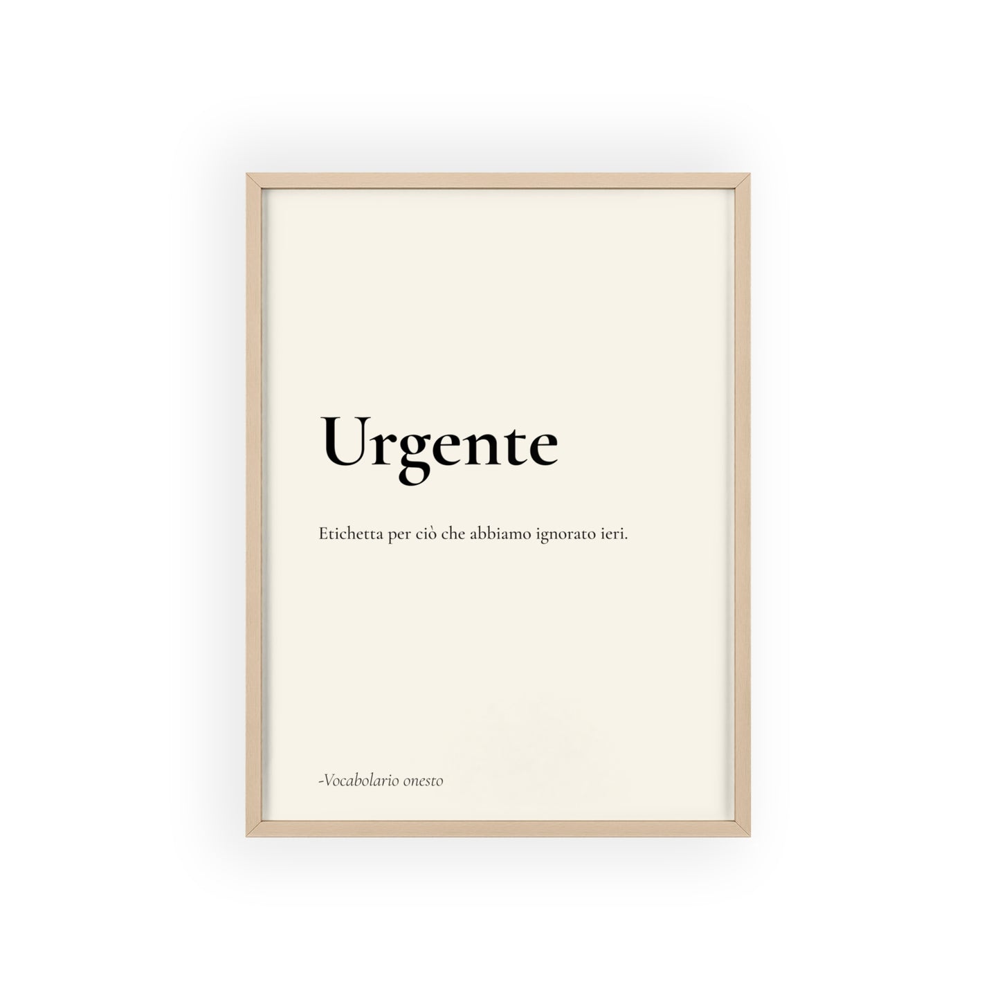Urgente | Vocabolario onesto