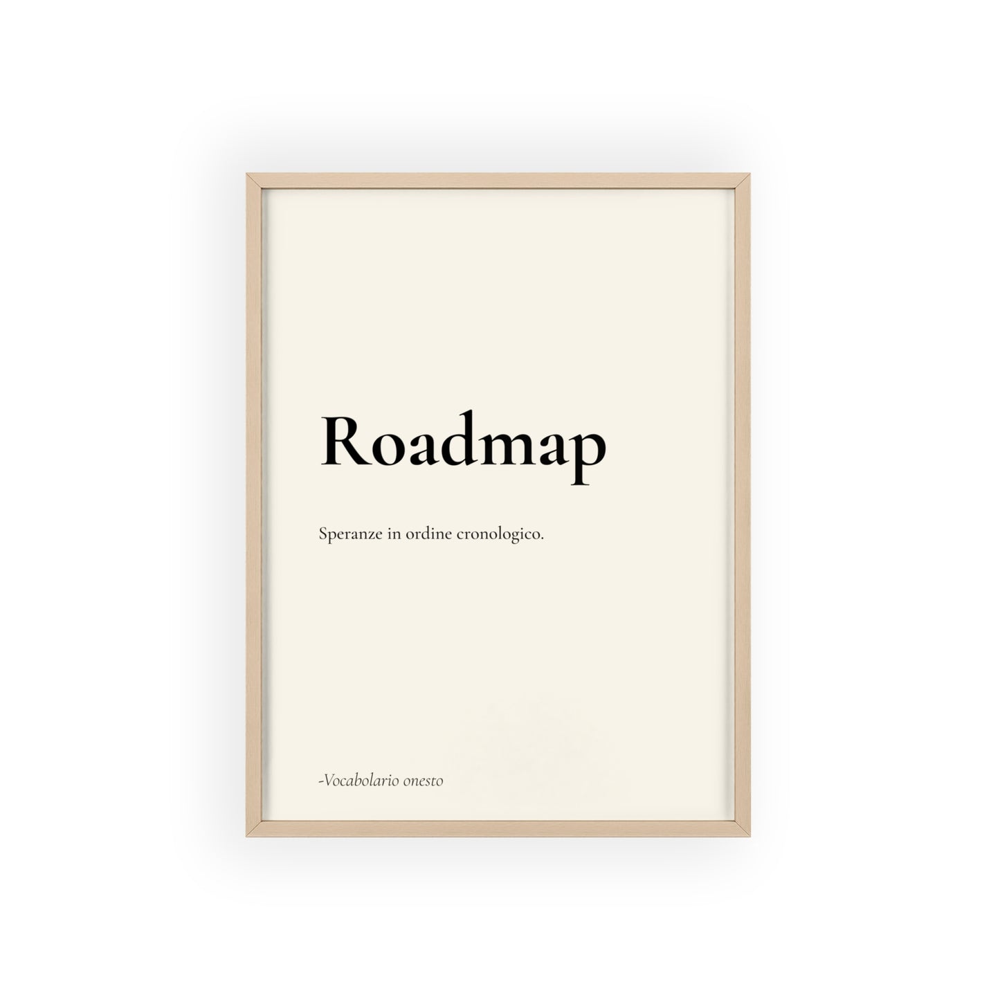Roadmap | Vocabolario onesto