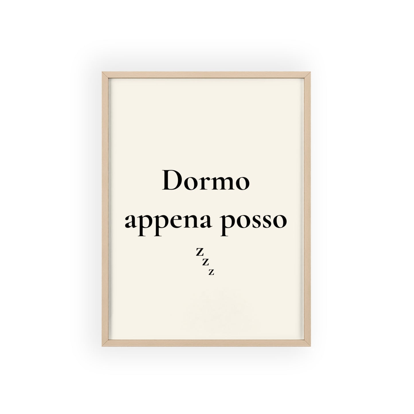 Dormo appena posso