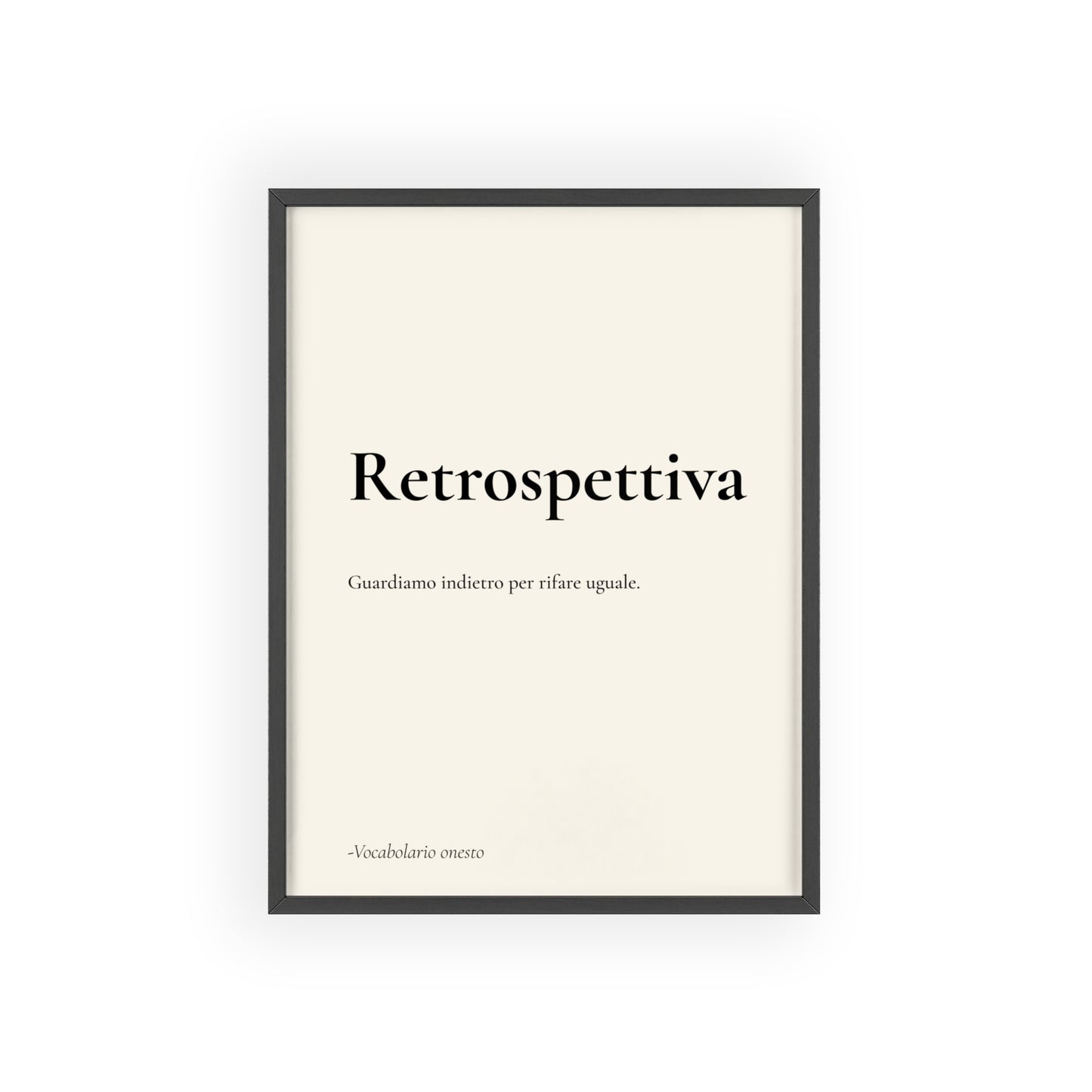 Retrospettiva | Vocabolario onesto