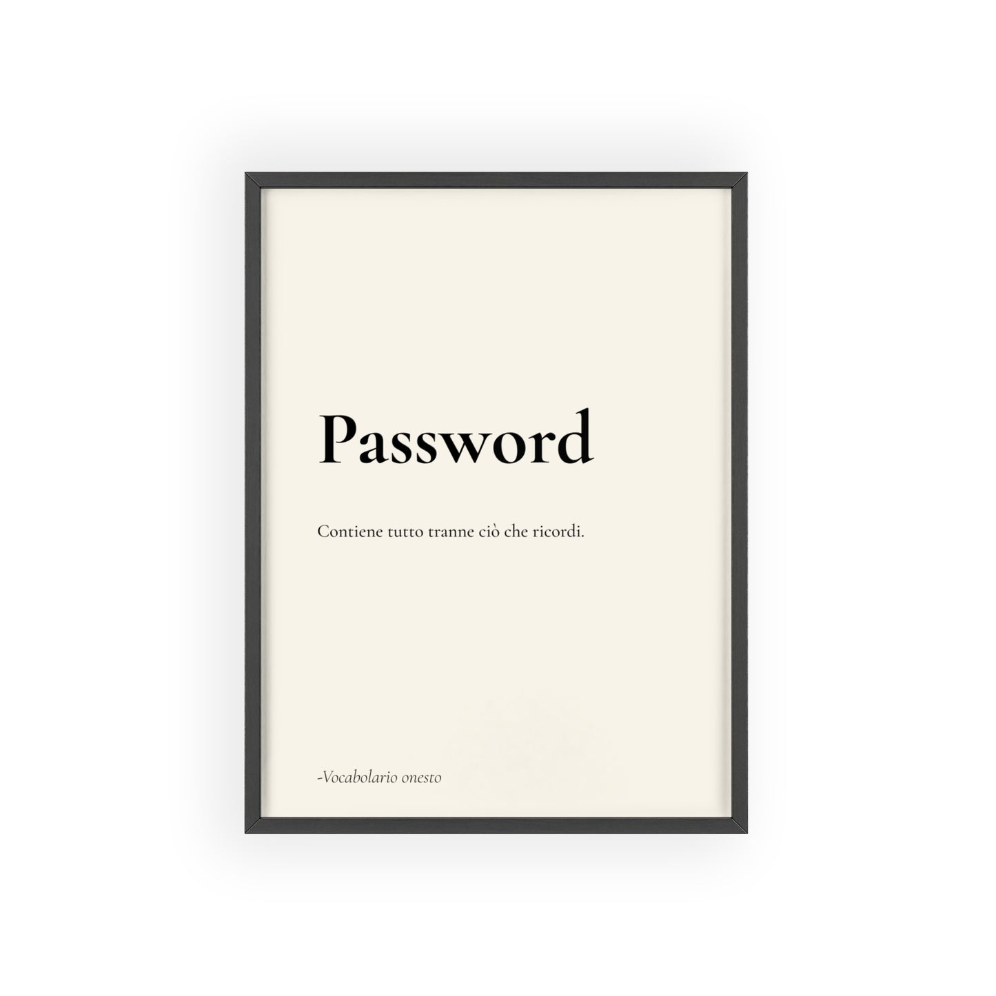 Password | Vocabolario onesto