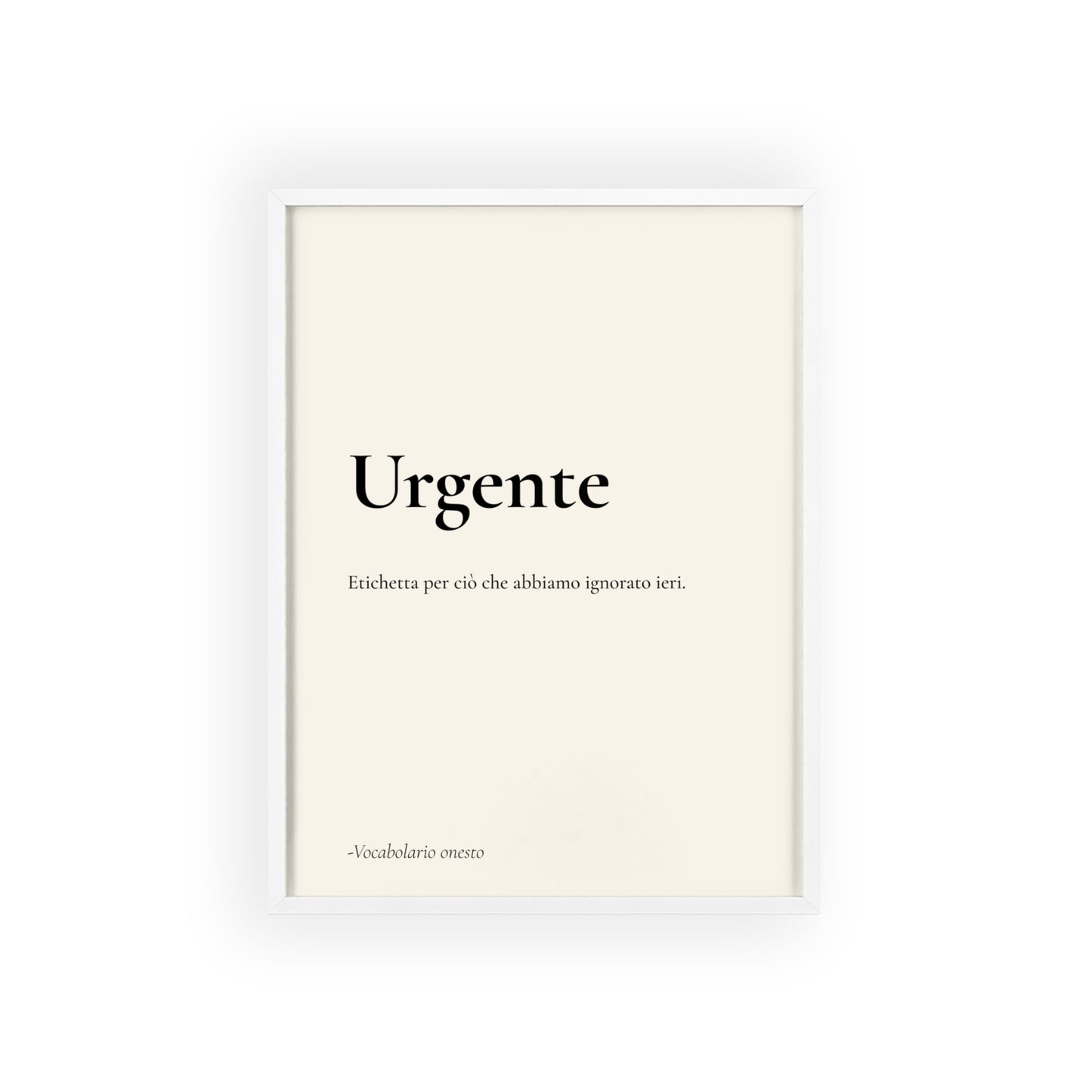 Urgente | Vocabolario onesto