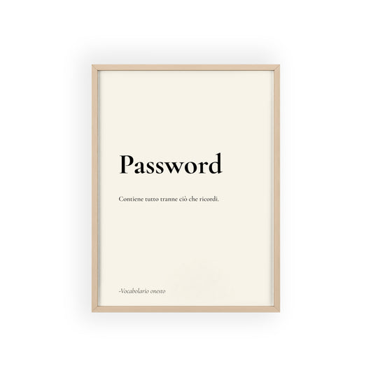 Password | Vocabolario onesto
