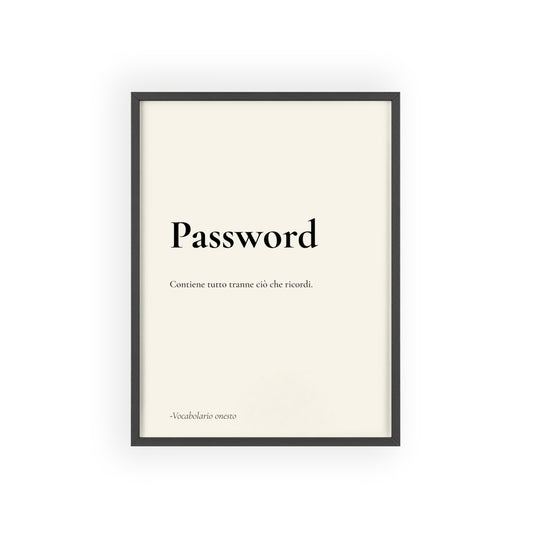 Password | Vocabolario onesto